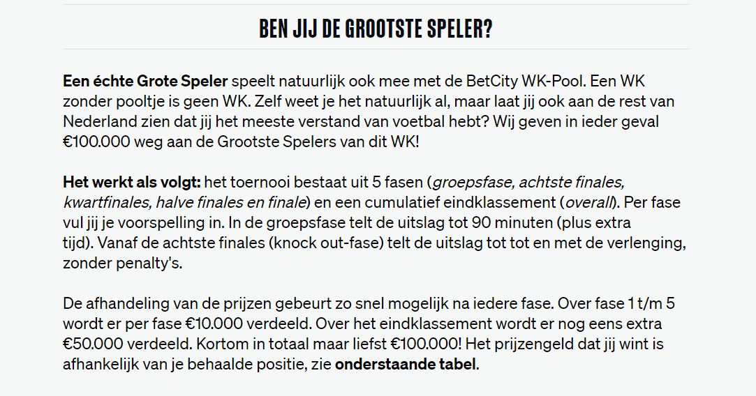 wedden bij betcity